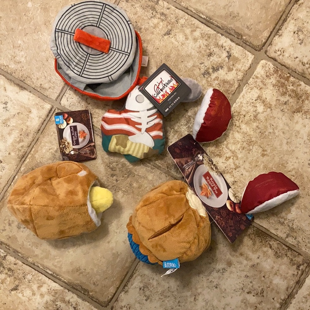 Lot of 3 Food Themed Dog Toys